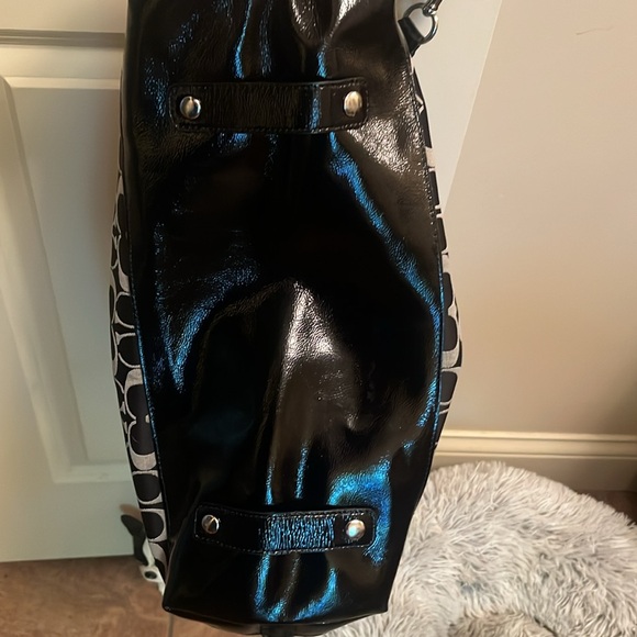 coach ashley sabrina convertible satchel black with beige signature F15443 - Picture 6 of 6